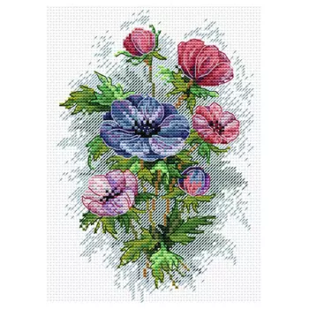 М-122 Набор для вышивания 'МП Студия' 'Цветы осени', 18*15 см