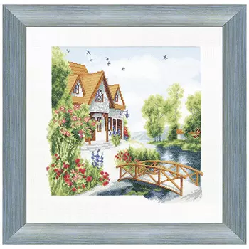 М-316 Набор для вышивания Чарівна Мить 'Мостик возле родного дома' 33,5*33,5см