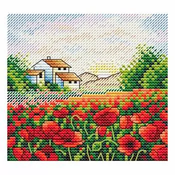 М-432 Набор для вышивания МП Студия 'Маковое утро'10*11см