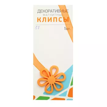 Магнитные клипсы 'Ромашка' с лентой (57)
