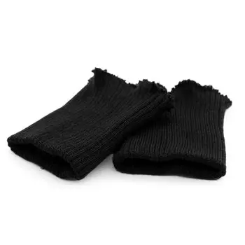 Манжет плотный (30% шерсть, 70% акрил), 14 кл, 2*2, без шва, 8см*10см (004 черный)