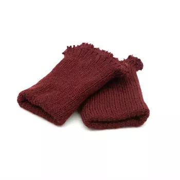 Манжет плотный (30% шерсть, 70% акрил), 6 кл, 2*1, без шва, 7см*10см (002 бордо)
