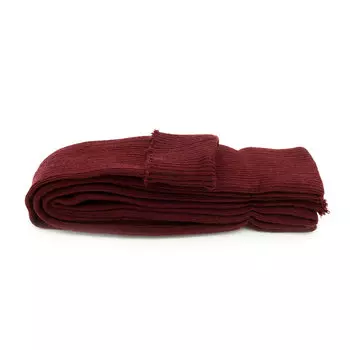 Манжет (рукав) тонкий (30% шерсть, 70% акрил), 14 кл, 2*2, 6,5см*3м (002 бордо)