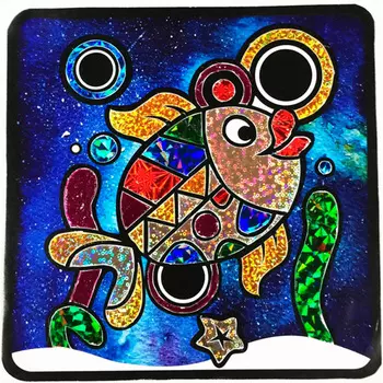 MH007 Наборы аппликаций с цветной фольгой Color KIT 'Рыбка'22*22см