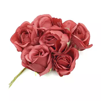 MH1-103 Букет декоративный 'Розы' D3,5*4*H11см, 6шт, Astra&amp;Craft (F01 красный)