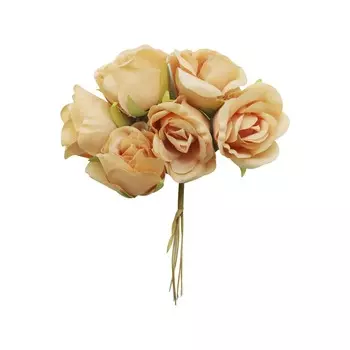 MH1-103 Букет декоративный 'Розы' D3,5*4*H11см, 6шт, Astra&amp;Craft (F208 светло-персиковый)
