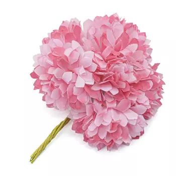 MH1-106 Букет декоративный 'Гвоздика' D4,5*3,5*H12см, 6шт, Astra&amp;Craft (F07 розово-белый)