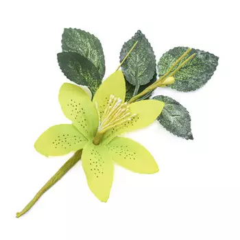 MH1-120 Декоративный букетик 'Лилия' D7*3*H12см, 1шт, Astra&amp;Craft (F214 желтый)