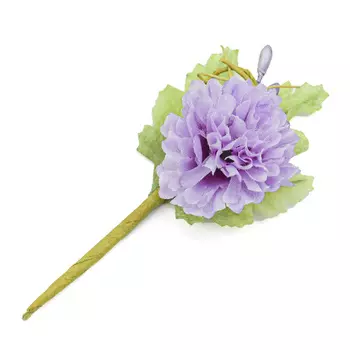 MH1-135 Декоративный букетик 'Хризантема' D4*2,5*H12см, 1шт, Astra&amp;Craft (F24 светло-фиолетовый)
