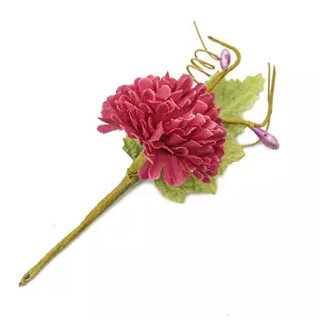 MH1-135 Декоративный букетик 'Хризантема' D4*2,5*H12см, 1шт, Astra&amp;Craft (F118 фуксия)