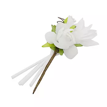 MH1-1694 Декоративный букетик D3x2.5xH10см,1шт, Astra&amp;Craft (F02 белый)