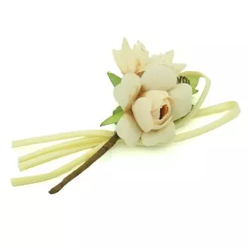 MH1-1694 Декоративный букетик D3x2.5xH10см,1шт, Астра (F209 кремовый)