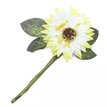 MH1-18 Декоративный букетик 'Гербера' D5,5*2,5*H15см, 1шт, Astra&amp;Craft (F172 желтый)