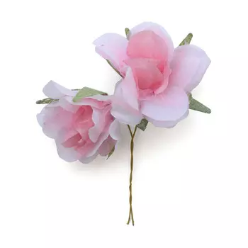 MH1-249 Набор декоративных цветов D=5,5*2,5см, 4шт, Astra&amp;Craft (F07 бело-розовый)