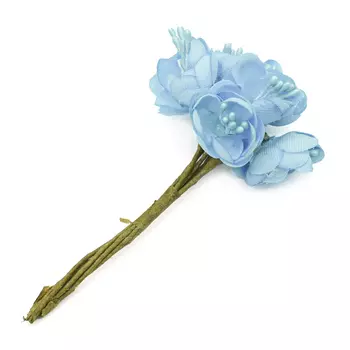 MH1-7653 Набор декоративных букетиков 'Вишня' D2*3*H10см, 6шт, Astra&amp;Craft (E12 синий)