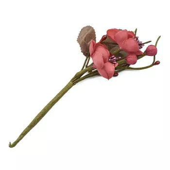 MH1-95 Декоративный букетик 'Манголия' D3*3*H14см, 1шт, Astra&amp;Craft (E20 красный)