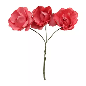 MH3-2188 Набор декоративных цветов D=3*1,5см, 12шт, Astra&amp;Craft (E14 фуксия)