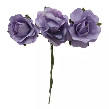 MH3-2188 Набор декоративных цветов D=3*1,5см, 12шт, Astra&amp;Craft (E11 светло-фиолетовый)