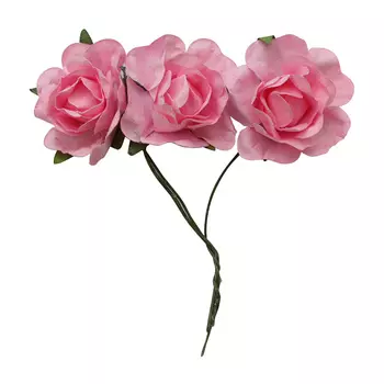 MH3-2188 Набор декоративных цветов D=3*1,5см, 12шт, Астра (E09 розовый)