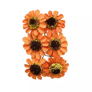 MH3-2314 Набор декоративных цветов, цв. оранжевый D=4*2см, 6шт, Astra&amp;Craft