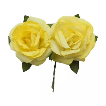 MH3-2324 Набор декоративных цветов D=4,3*2см, 6шт, Astra&amp;Craft (E13 желтый)