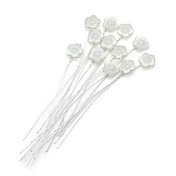 MH9-2260 Декоративный элемент на проволоке Цветок 1,4*1,4см, длина 11см,12шт, Astra&amp;Craft