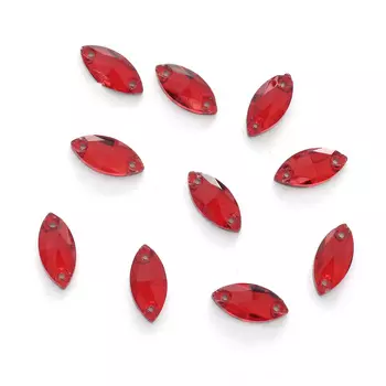 МИ003НН715 Хрустальные стразы миндаль красный (без покрытия) 7*15мм, 10шт/упак Astra&amp;Craft
