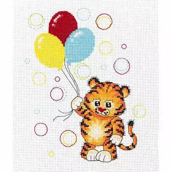 МК-113 Набор для вышивания крестом Созвездие 'Цветные пузыри' 12,5*17,5см