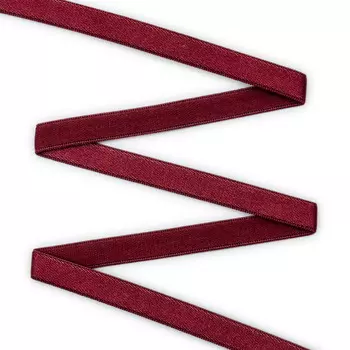 ML177.010 Лента бретельная блестящая 10мм*50м (бордовый)