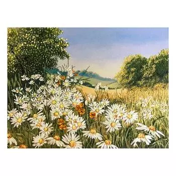 МЛ(н)-3017 Набор для вышивания лентами 'Ромашковый луг' 23,5 х 33,0см