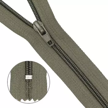 Молния брючная a/l Т4 - 18см (282 хаки)