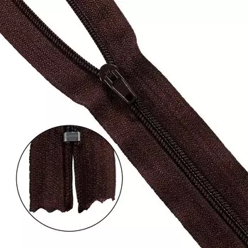 Молния брючная p/l Т4 - 16см (917 т.коричневый)