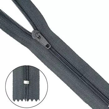 Молния брючная p/l Т4 - 18см (301 т.серый, 312)