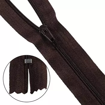 Молния брючная p/l Т4 - 18см (917 т.коричневый)