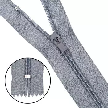 Молния брючная p/l Т4 - 20см (F319 серый)