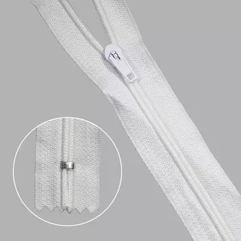 Молния брючная p/l Т4 - 25см (501 белый)