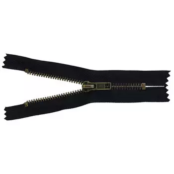 Молния джинсовая нераз.антик,т5 a/l 12см (580 черный)