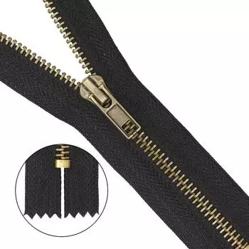 Молния джинсовая нераз.антик,т5 a/l 14см (580 черный)