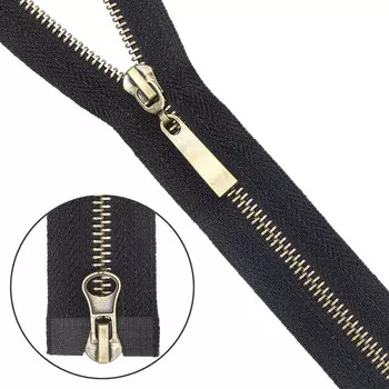 Молния металл-антик разъемная (2 зам.,Т5) -100см (580 черный)