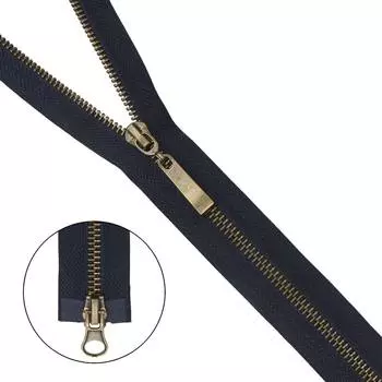 Молния металл-антик разъемная (2 зам.,Т5) - 80см (233 т.синий)