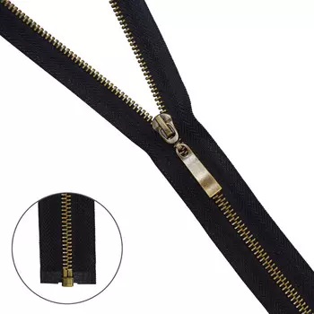 Молния металл-антик разъемная Т5- 60 см (580 черный)