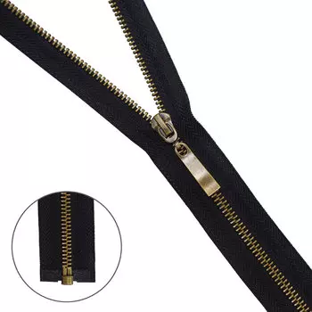 Молния металл-антик разъемная Т5- 70 см (580 черный)