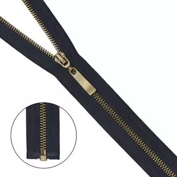 Молния металл-антик разъемная Т5- 70 см (233 т.синий)