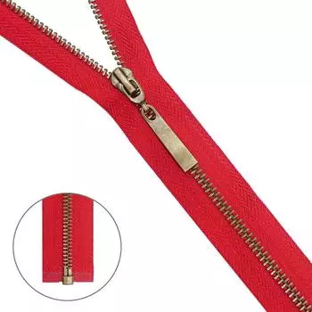 Молния металл-антик разъемная Т5- 70 см (519 красный)