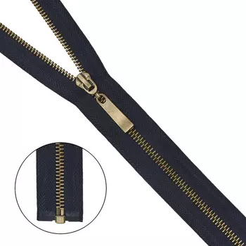 Молния металл-антик разъемная Т5- 75 см (233 т.синий)