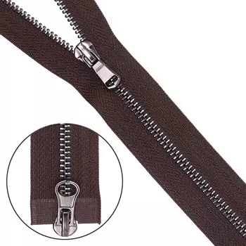 Молния металл-черн. никель разъемная 2зам. Т5 - 100 см (868 т.коричневый)