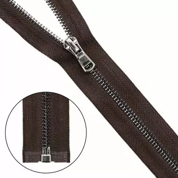 Молния металл-черн. никель разъемная Т5 - 65см (868 т.коричневый)