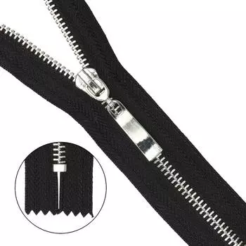 Молния металл-никель неразъемная Т5 - 16см (580 черный)