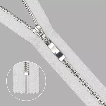 Молния металл-никель неразъемная Т5 - 18см (501 белый)