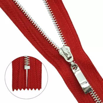 Молния металл-никель неразъемная Т5 - 18см (519 красный)